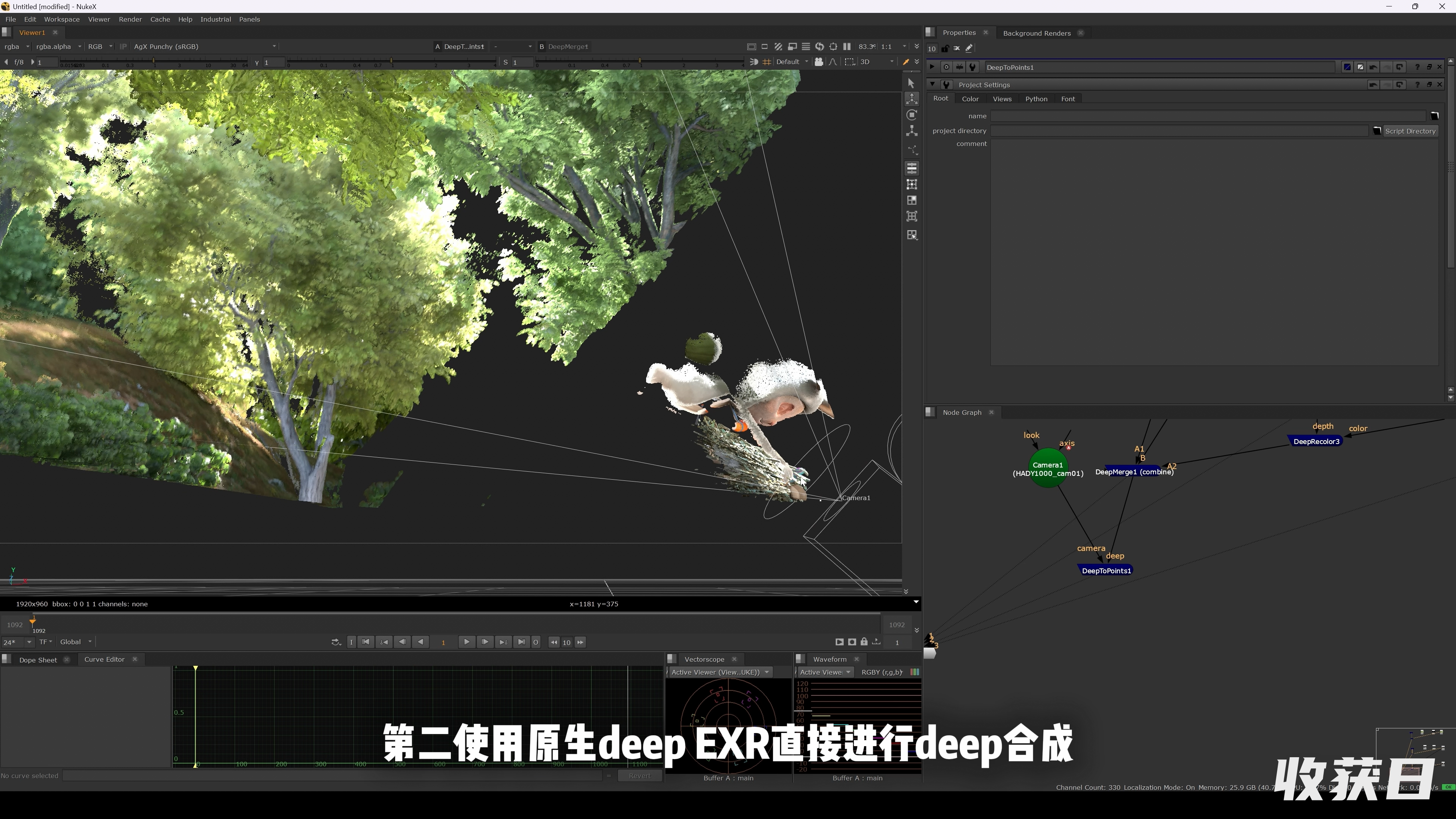 Deep EXR Nuke Compositing